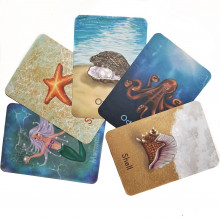 Mermaid Playdough Mat Flashcards